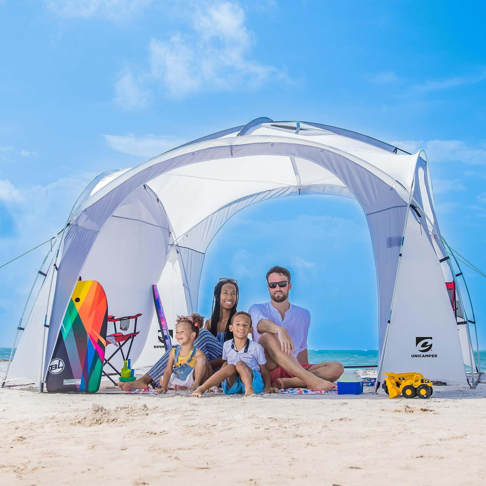 12x12ft Beach Tent Sun Shelter | Perfect for Beach Camping or Backyard Fun | ...