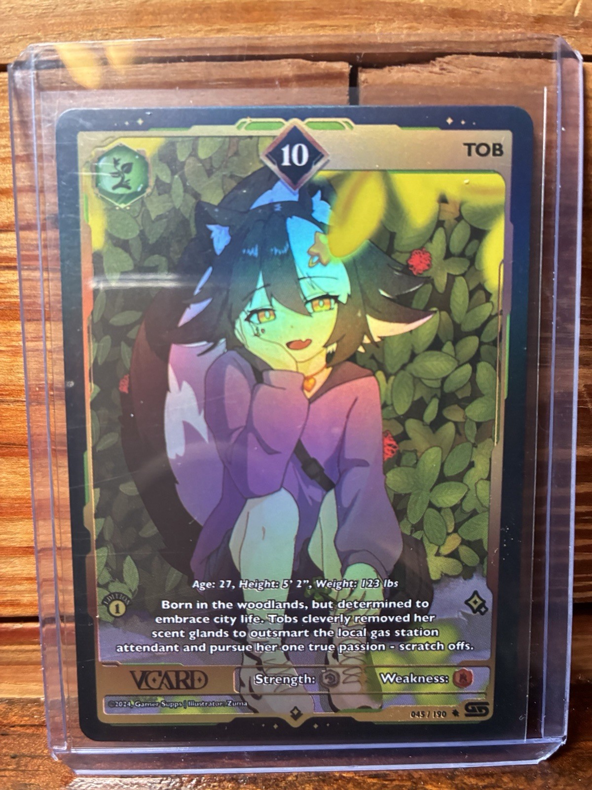 VCARD Gamersupps Rising Stars Tob 1st Ed Full Art Holo 10 (045/190)