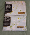 VTG MORGAN JONES Double Sheet Set Dainty Daisies in Blue No Iron NIB — photo 1