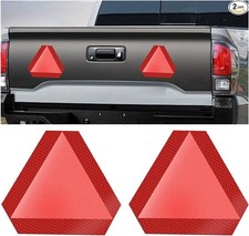 Slow Moving Vehicle Reflective Triangle Sticker, 2PCS 8" x 7" Diamond Grade Viny