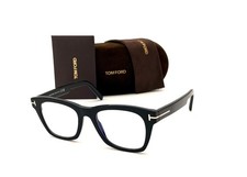 Tom Ford FT5886-B 001 Black / Clear Blue Block 52mm Eyeglasses TF5886