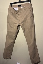ASOS Design Wool Blend Dress Pants Khaki Size: W26 L 30 Skinny Leg Trouser