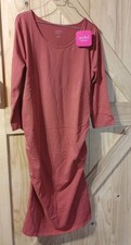 Ingrid & Isabel Maternity 3/4 Sleeve Scoop Neck T-shirt Dress 565633 Sz Large