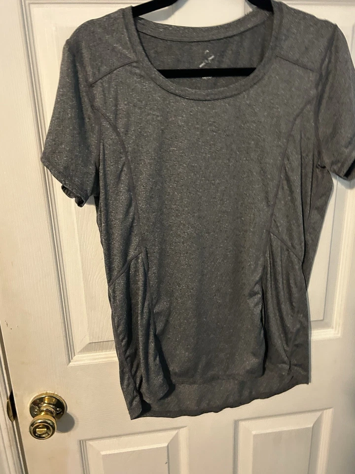 HEAD 女式灰色短袖运动性能上衣吸湿排汗服 L — 第 4/4 张图片