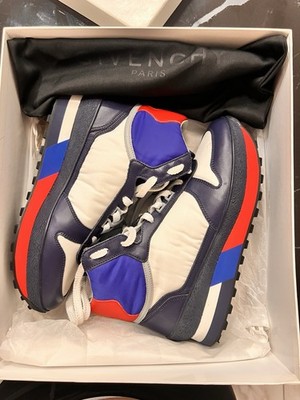 Givenchy TR3 Runner High-Top Sneakers Blue/Red Mens Size EU 40 / US 7