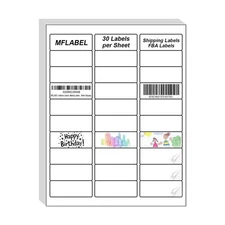 MFLABEL Address Labels, 1" x2-5/8 Mailing Labels, 30-UP White Shipping Labels...