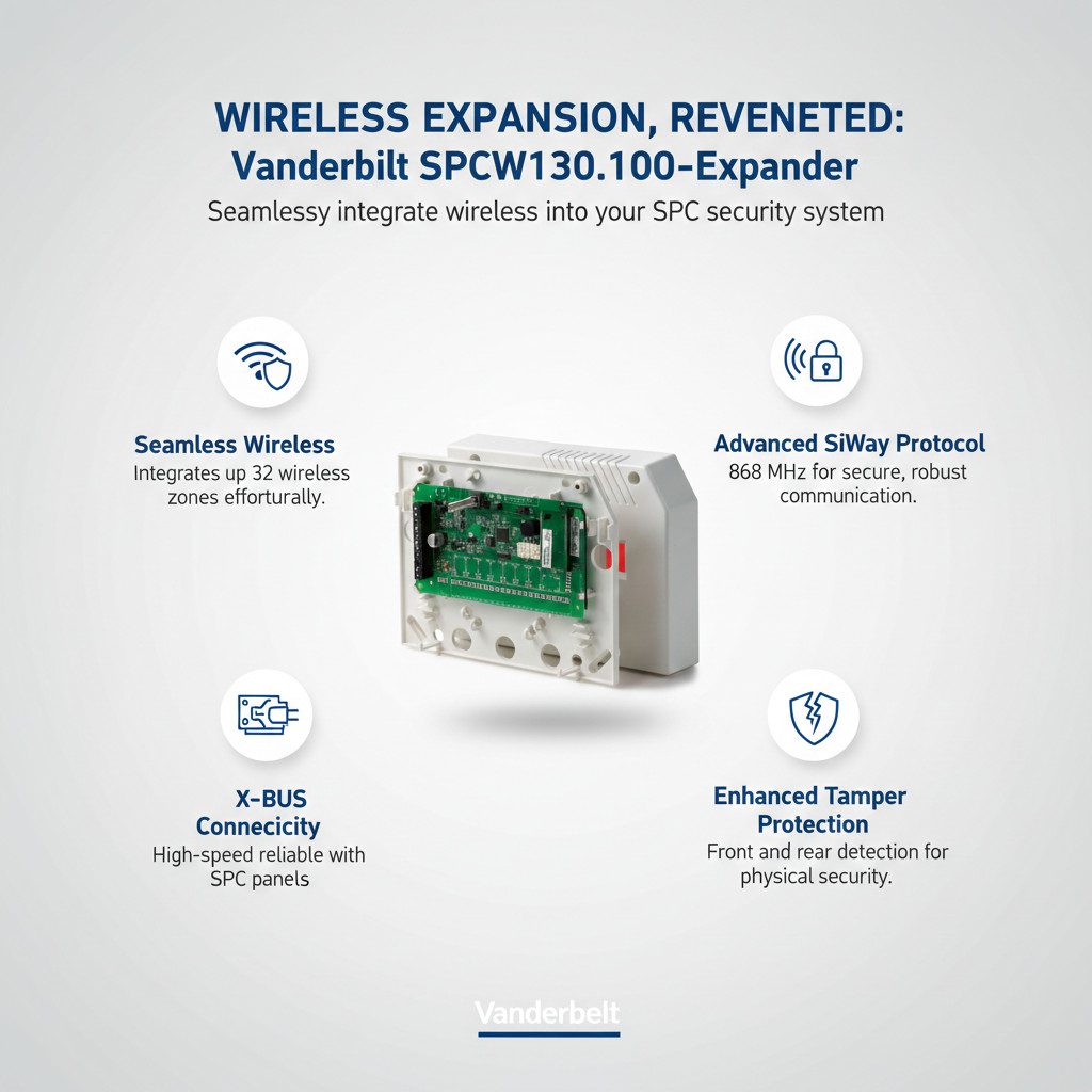 Module Radio SPCW130.100 Vanderbilt SiWay pour Extension Sans Fil