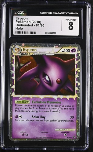 CGC 8 Espeon 2010 Unerschrocken 81/90 Holo PRIME Pokemon Karte psa
