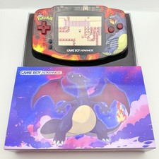 NINTENDO GAME BOY ADVANCE IPS V4 - POKÉMON SHINY CHARIZARD - MENÚ OSD - NUOVO