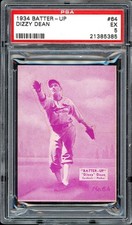 1934-36 Batter-Up #64 Dizzy Dean HOF St. Louis Cardinals PSA 5 EX