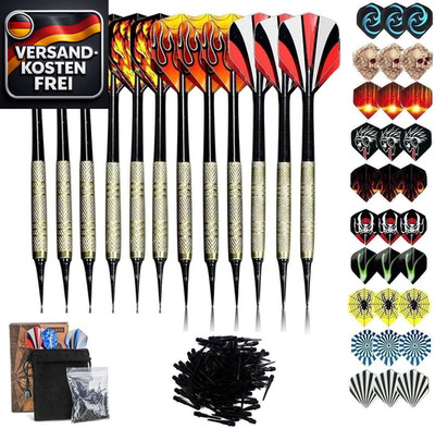 Soft Dartpfeile Set mit Kunststoffspitze 12 Stück für elektronische Dartscheibe