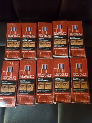Loreal Revitalift Triple Power Eye Bag Instant Eraser Gel Lot Of 10 READ