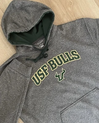 USF BULLS South Florida Champion Hoodie Men Large Gray Pullover Sweatshirt - Image 1 of 4