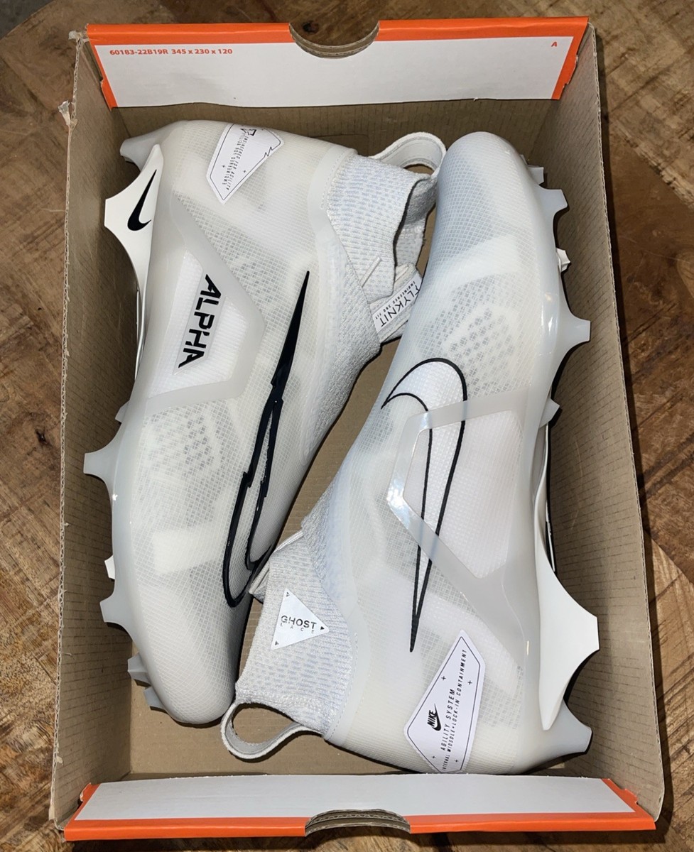 Size 11.5 Nike Alpha Menace Elite 3 Platinum White Football  display picture 3
