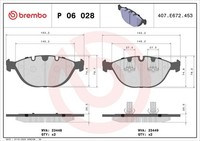 Bremsbelagsatz Scheibenbremse Prime Brembo P 06 028 FüR BMW X5 E53