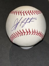 Joe Blanton # 55 Signed Auto MLB Ball Oakland A's PEARL Phillies World Series