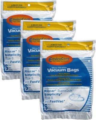 Replacement Micro Filtration Vacuum Cleaner Dust Bags for Riccar SupraQuik