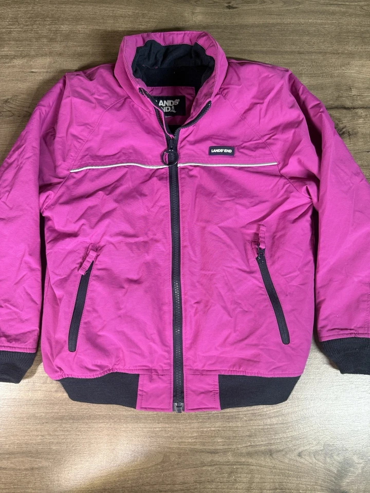 Lands’ End Girls Purple 100% Nylon Winter/Snow Purple Jacket(8-10?) - Image 2 of 4