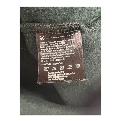 Scotch And Soda Maison Scotch Sweatshirt Top Womens Small Green Embroidered - Afbeelding 6 van 8
