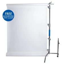 Savage Stainless Steel C-Stand Kit with 53" x 18' White Seamless Paper NEW!!