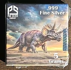Pan Silver Co., .999 Fine Silver, 5 Gram Dinosaur, Unopened In Box, 2504 Of 3000