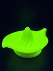 Early Vintage Jadeite Uranium Jeanette Glass Juice Reamer Loop Handle & Spout
