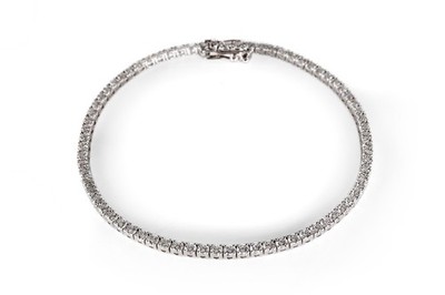 Armband * UNISEX * 72 Brillanten6,0 ct D-E 585 Gold IGI L. 21cm [BRORS 20591]