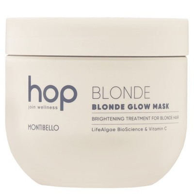 Montibello HOP Blonde Glow Maske 500ml für blondes & aufgehelltes Haar vegan
