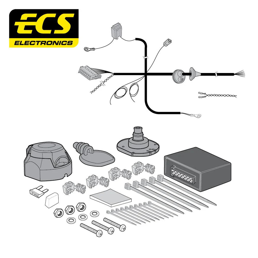 Towbar Wiring Kit 7 Pin BMW X6 SUV December 2014 - October 2019 BW02807U