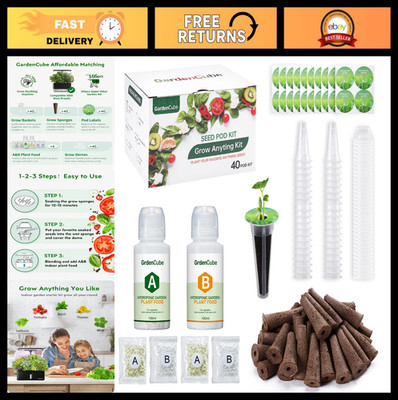 166pcs Hydroponic Pods Kit for Aerogarden - Grow Sponges, Baskets, Domes, Labels