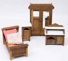 Mobili antichi per case delle bambole MOBILI LIBERTY camera da letto comò armadio letto