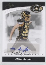 2011 Leaf US Army All-American Bowl Miller Snyder #BA-MS2 Auto 0a2