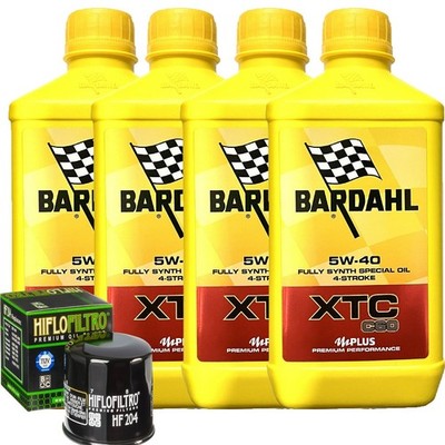 Bardahl XTC 5W40 Ölwechselkit Mit Filter Für Honda CB600 F FA Hornet 2007-2013