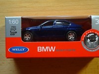 Bmw 3Er Blau 1/60 Ca. 7,5Cm Mit RüCkzugmotor Modelauto
