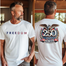 Camicia Freedom 250° Anniversario, USA 250 Anni Indipendenza Abbigliamento