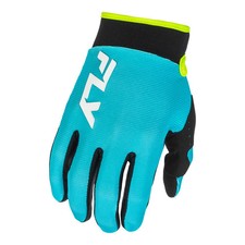 Image of Fly Racing F-16 Moto Motorcycle Motocross MX Gloves Aqua / Black / White
