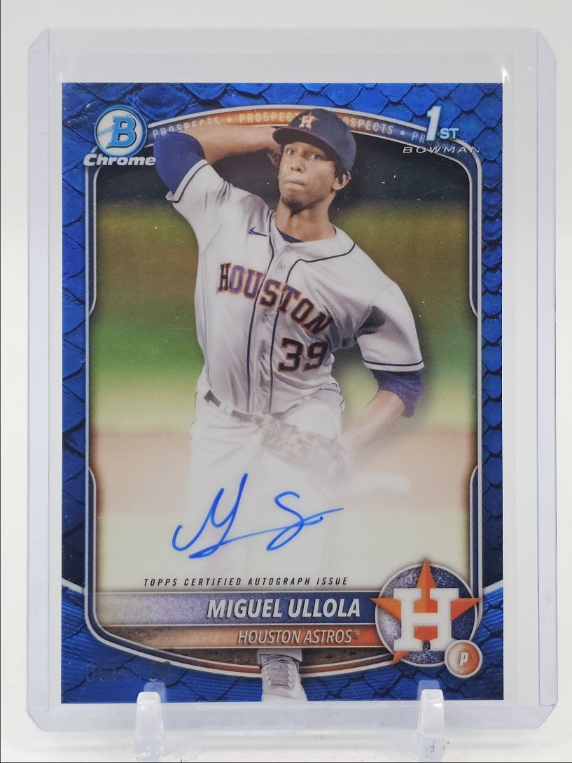 MIGUEL ULLOLA 2025 BOWMAN CHROME 1ST BLUE REPTILIAN ASTROS AUTO /150 Q4920