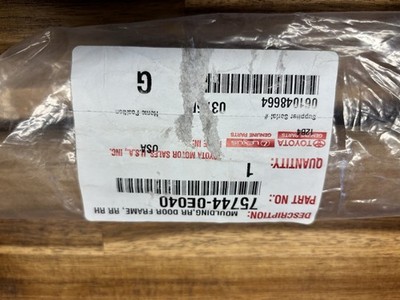Genuine Toyota Highlander 2014-2019  Rear Right Hand Molding  75744-0E040