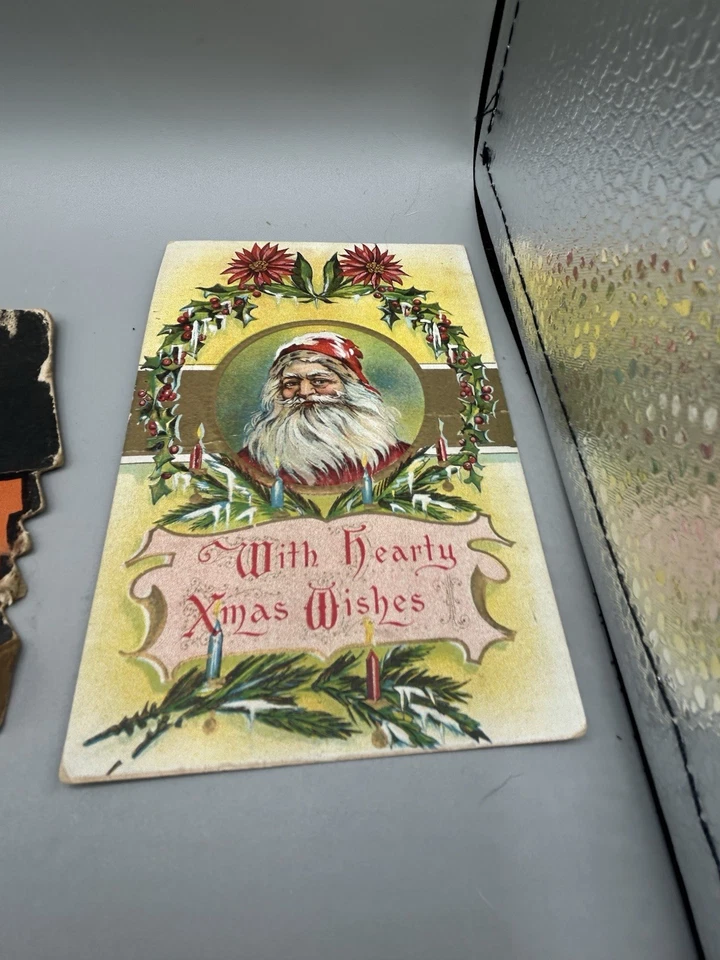 Lote de 4 tarjetas navideñas de felicitación de temporada vintage de Halloween EE. UU. Foto 4 de 4