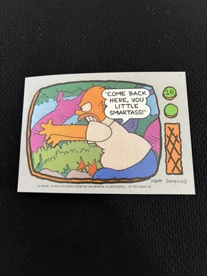 HOMER SIMPSON ROOKIE TOPPS 1990  THE SIMPSONS  NRMT #18