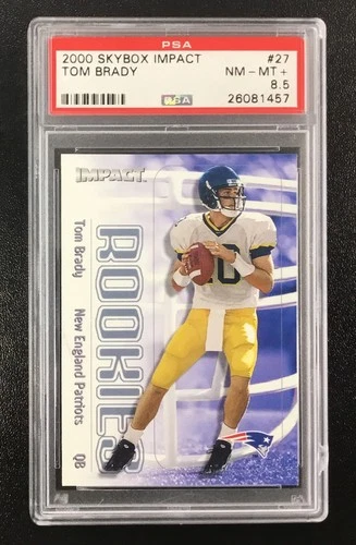 2000 Skybox Impact Tom Brady Rookie RC #27 PSA 8.5 NM-MT+ 🐐