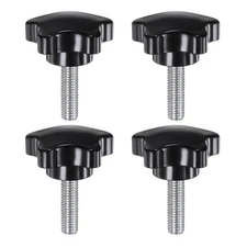 4pcs Star Clamping Knobs M8 x 30mm Metric Thread 39mm 5-Star Head Thumb Screws