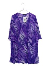 Jean Marc Philippe Damen T-Shirt Gr. 56 Lila Zebra Muster Glitzer