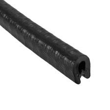 Edge Trim Black U Channel Edge Protector Fits 1/64"- 1/16"Edge 5 Ft