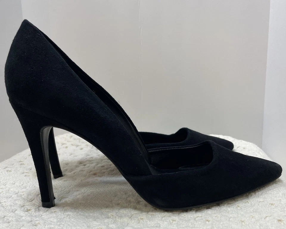 Zapatos de salón de vestir de gamuza de cuero Trina Turk Hollywood negros para mujer talla 7,5 M Foto 2 de 4