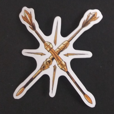 Archery Bow & Arrow Sticker 2.58'' x 2.38'' (M)