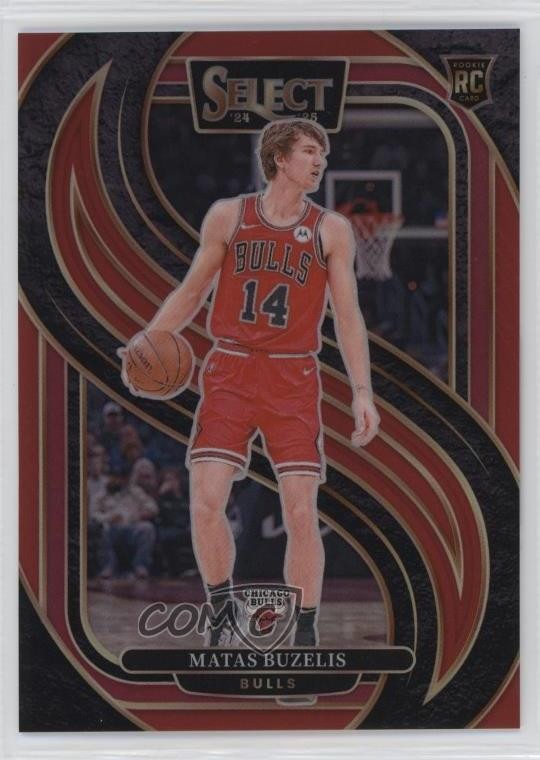 2024-25 Panini Select Premier Level Red Prizm 85/199 Matas Buzelis #166 1o2