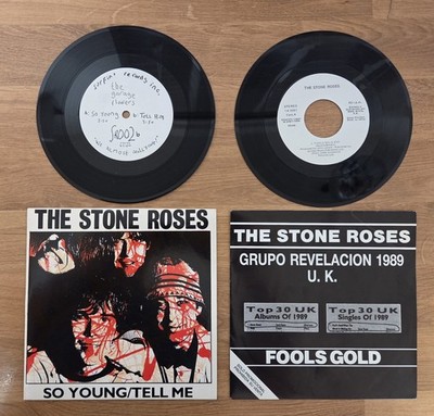 The Stone Roses So Young 7'' & Fools Gold Spanish promo 7'' lovely condition