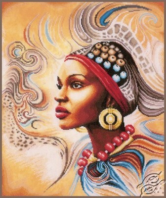 SALE! MOTHER AFRICA Cross Stitch Kit by Lanarte -