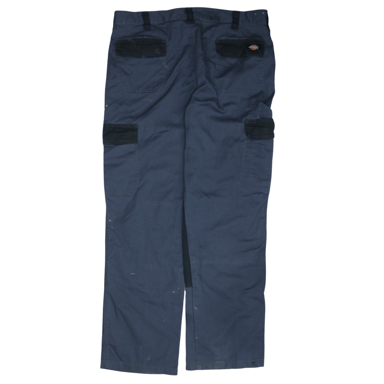 Dickies Mens Work Trousers Blue Cargo Pockets Canvas Relaxed Fit Workwear XL